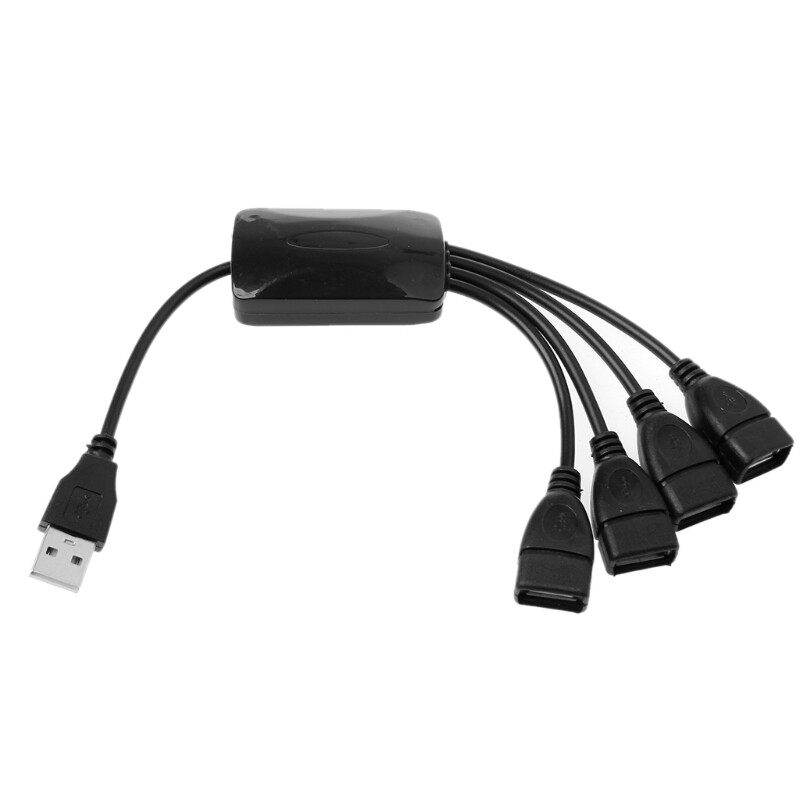 High Speed 4 Port USB 2.0 480Mbps Hub Splitter for Notebook Computer Laptop PC