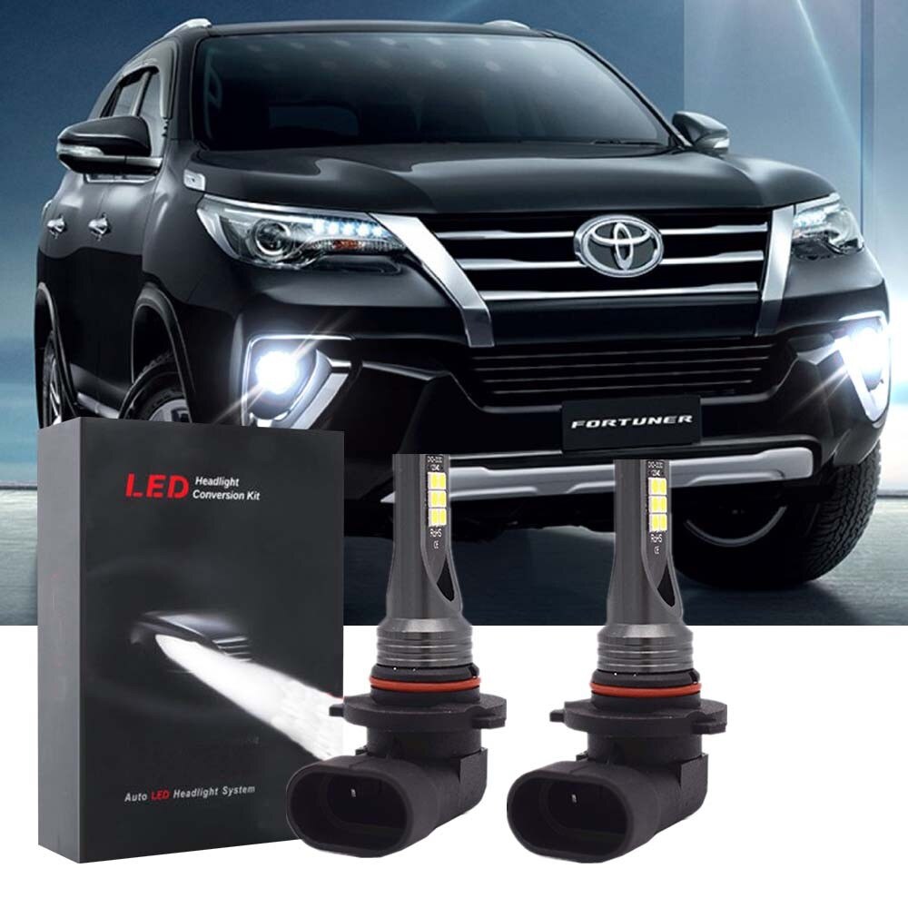 FOR TOYOT FORTUNER 2015 2016 2017 2018 2019 2x 6000K WHITE LED Fog