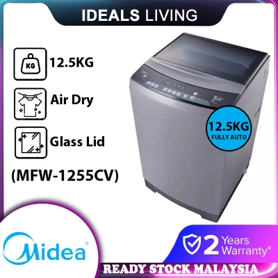Midea 12kg Fully Auto Washing Machine / Washer / Mesin Basuh (MFW-1255CV)-Fulfilled by IdealsLiving