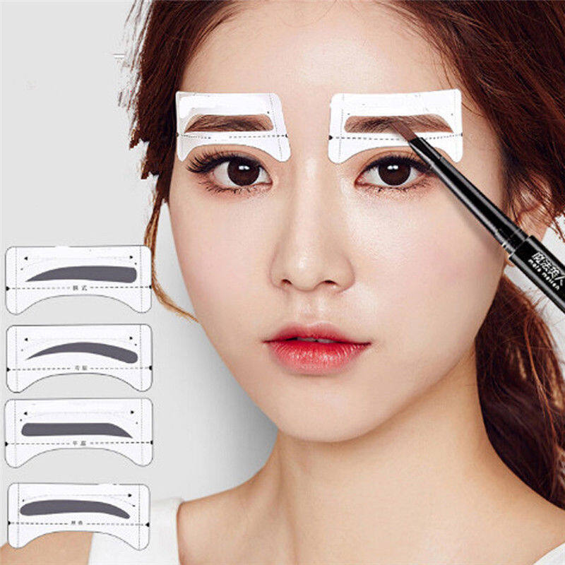 Lazy Quick Eyebrow Stickers Eyebrow Card Template Eyebrow Aids Guide Tattoos Makeup Tools Adjustable