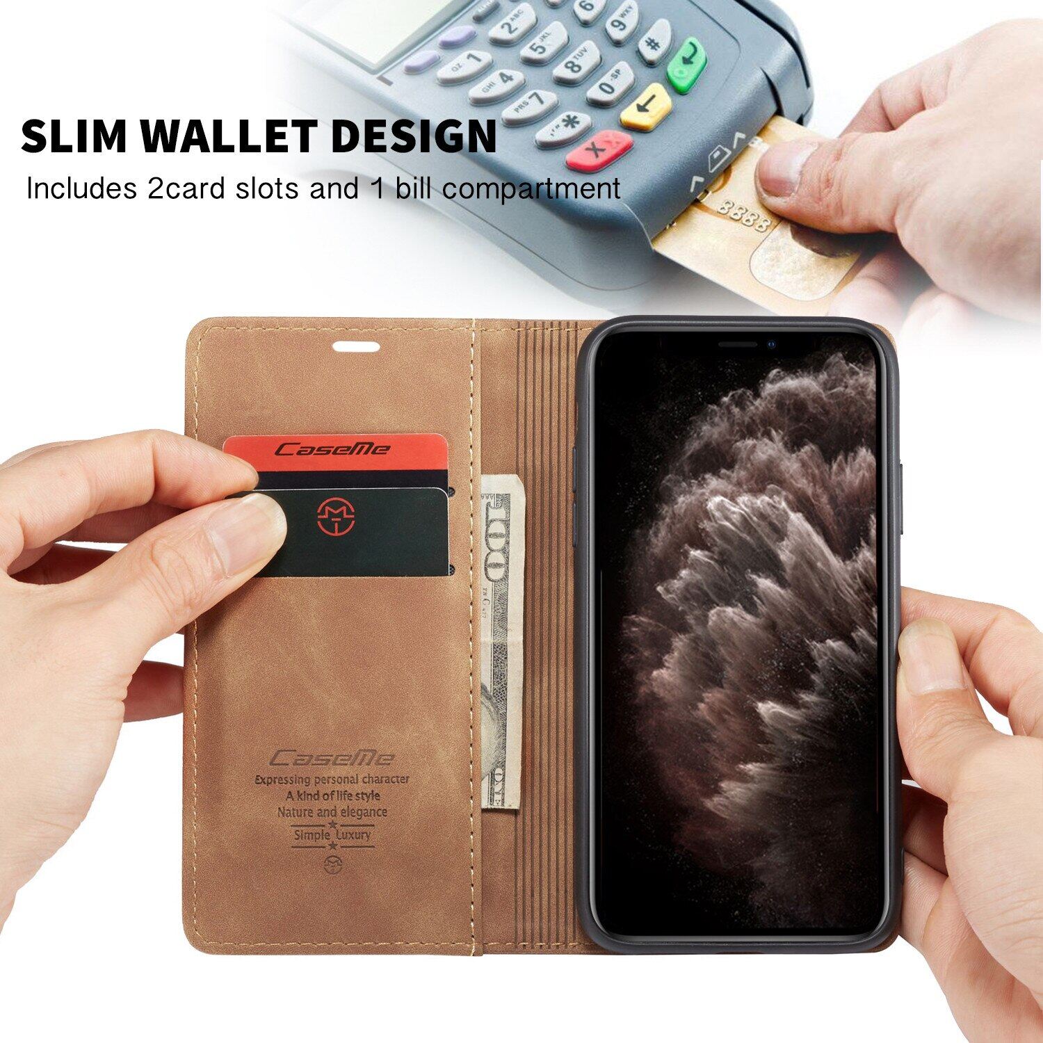 CaseMe Iphone12 iPhone 12 Mini/iPhone 12 2020 /iPhone 12 Pro /iPhone 12 Pro Max/iPhone 11 /iPhone 11 Pro /iPhone 11Pro Max Case, Premium PU Leather Wallet Protective Phone Case for iphone iPhone 12 2020 case iphone iPhone 11 2019
