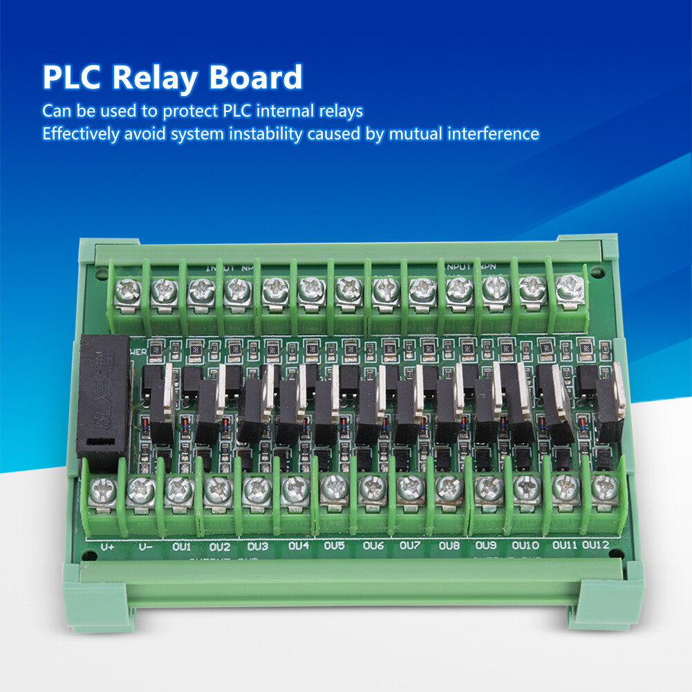 Chasoee 12-channel plc signal amplifier board isolation relay module npn input pnp output dc12-36v