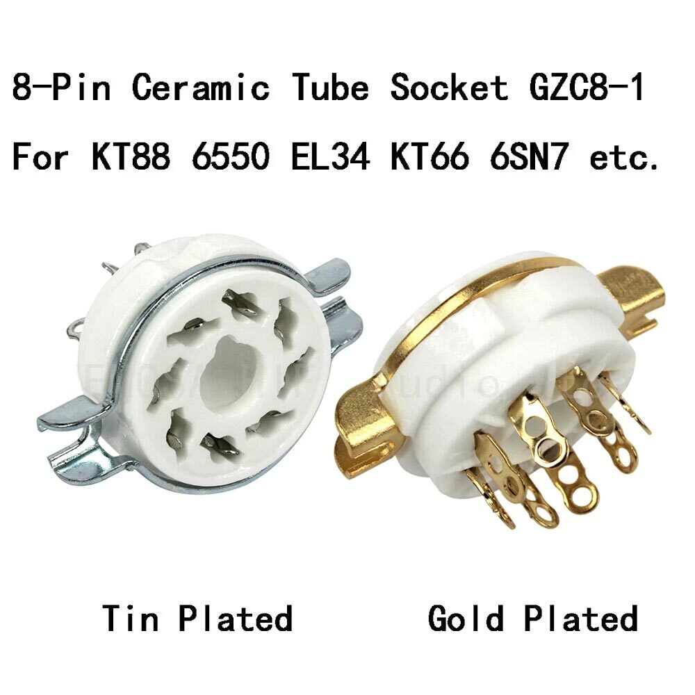 10 Chiếc Ổ Cắm Ống Gốm 8 Chân Đế Ống Điện Tử Cho KT66 KT88 6SL7 6SN7 6CA7