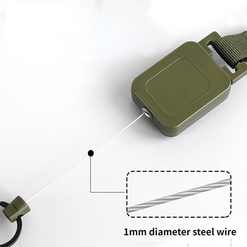 LUC High Quality Wire Keychain Holder Multipurpose Backpack Hook Retractable Badge Reel Outdoor Accessories