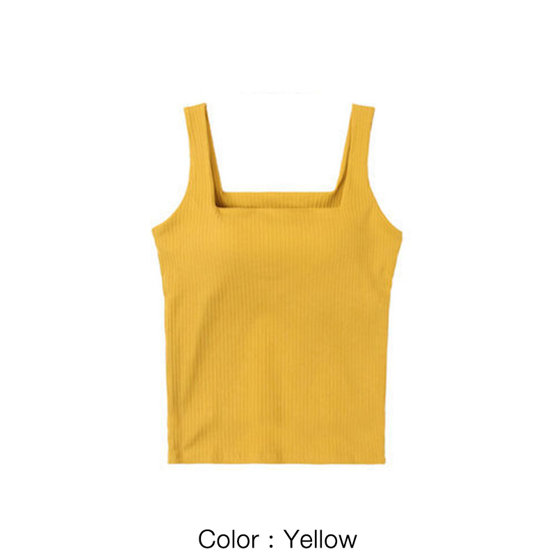 LORIOT Bra Tank Top For Women Ribbed Camisole Sando Singlet Vest Square Neck Sleeveless Sexy SA1241