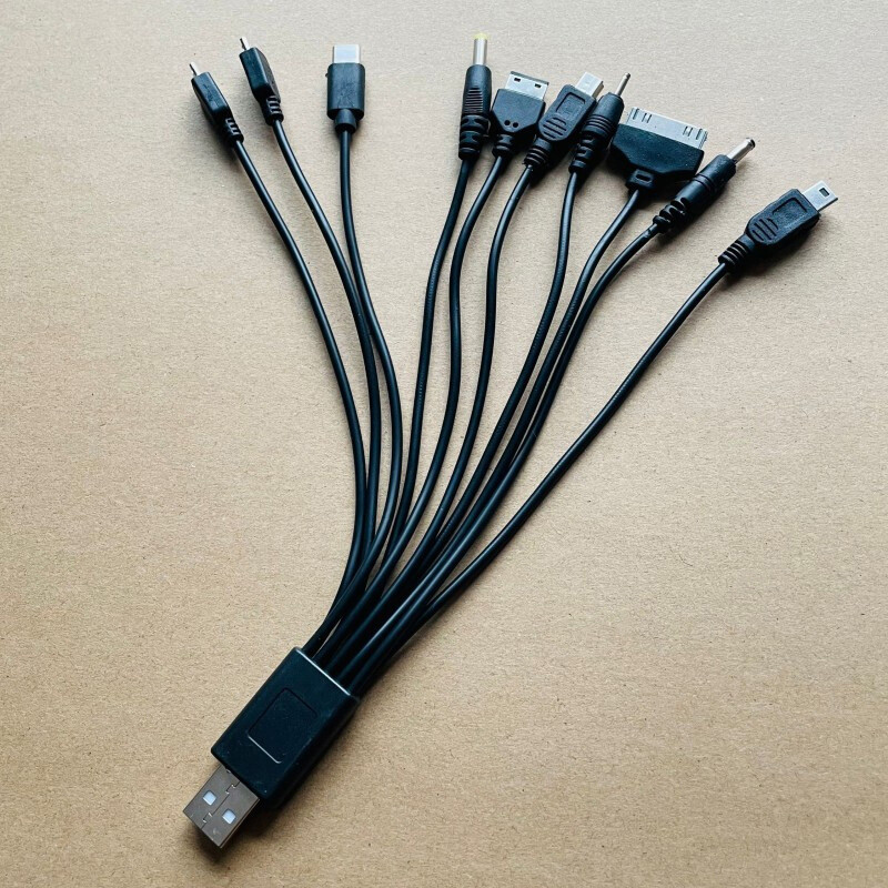 🔥🔥🔥【Fast Shipping】 Multi Pin Cable Charger USB Adapter Cable Data Wire Cord 10 in 1 Multifunction USB Data Transfer Cable Universal