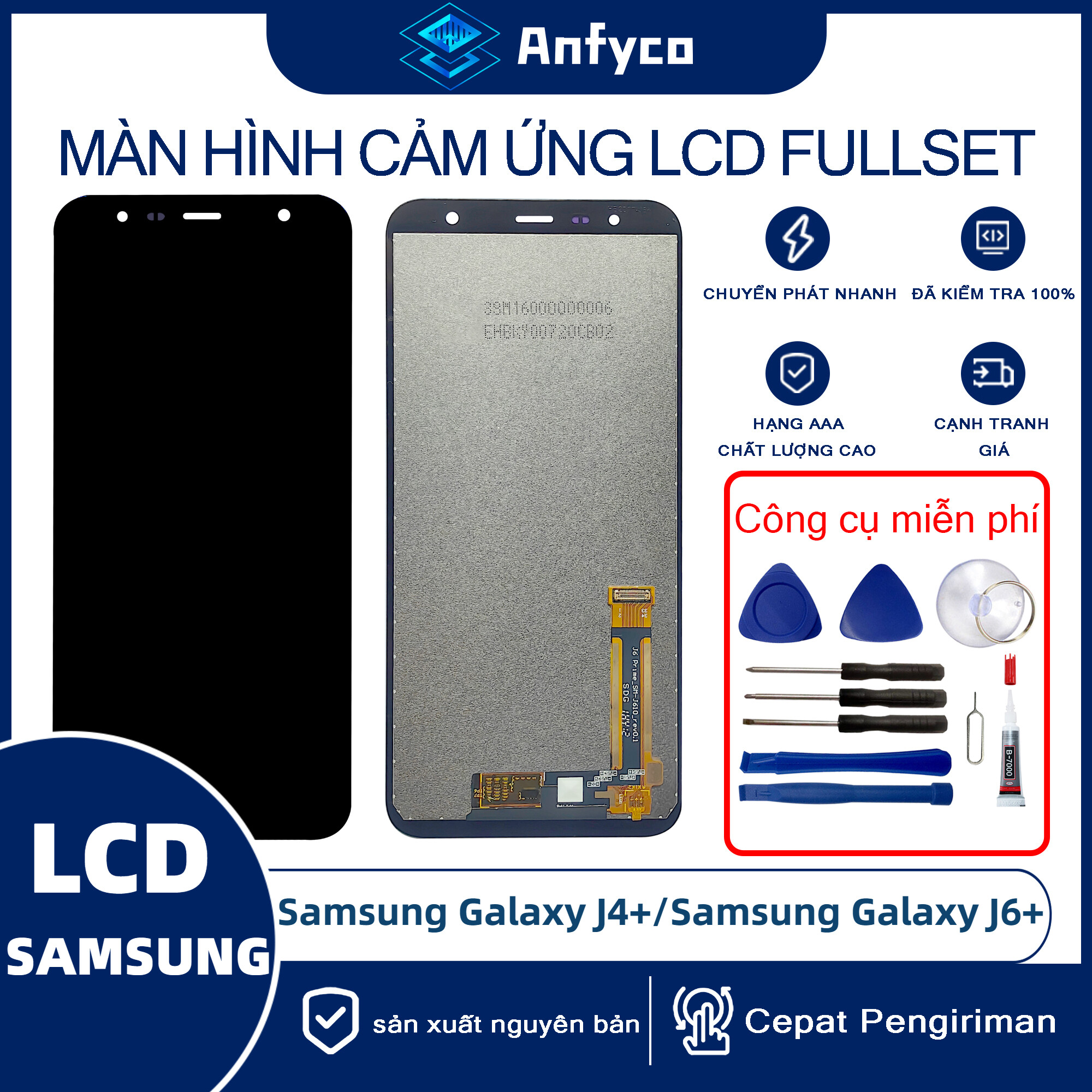 Samsung Galaxy A2 Core/Samsung Galaxy J2 Core/Samsung Galaxy J4+/Samsung Galaxy J6+/Samsung Galaxy J6 Original LCD Touch Screen Digitizer Factory Direct Sales with Repair Tools for Free