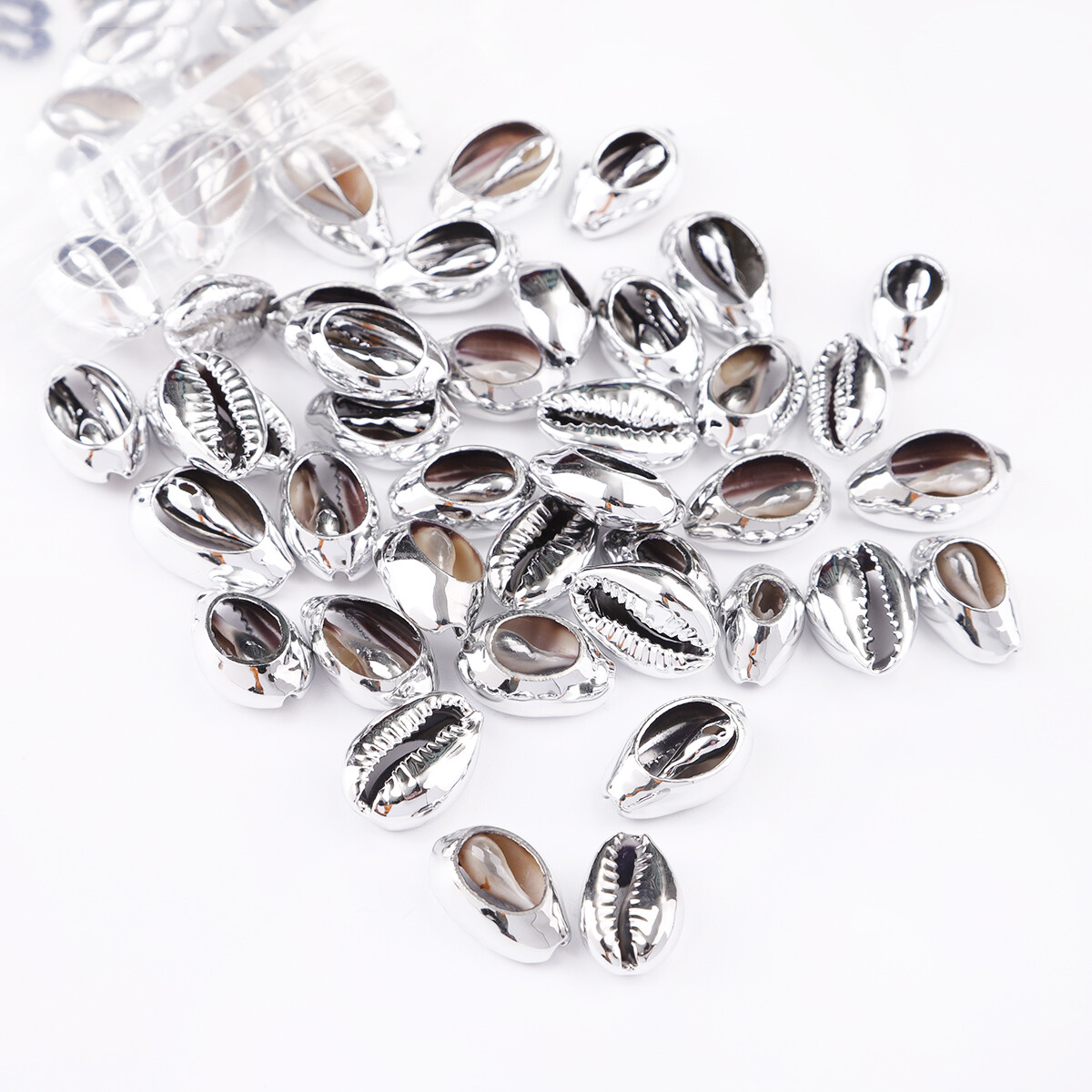 10pcs Gold/Silver Charms Shiny Shell Connector Loose Beads For Jewelry Findings Making DIY Handmade Necklace Bracelet Gift