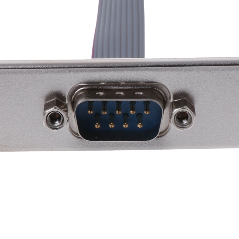 Motherboard COM Port Serial 9Pin DB9 RS232 Ribbon Cable Connector Bracket Computer 9P Baffle Line 11in