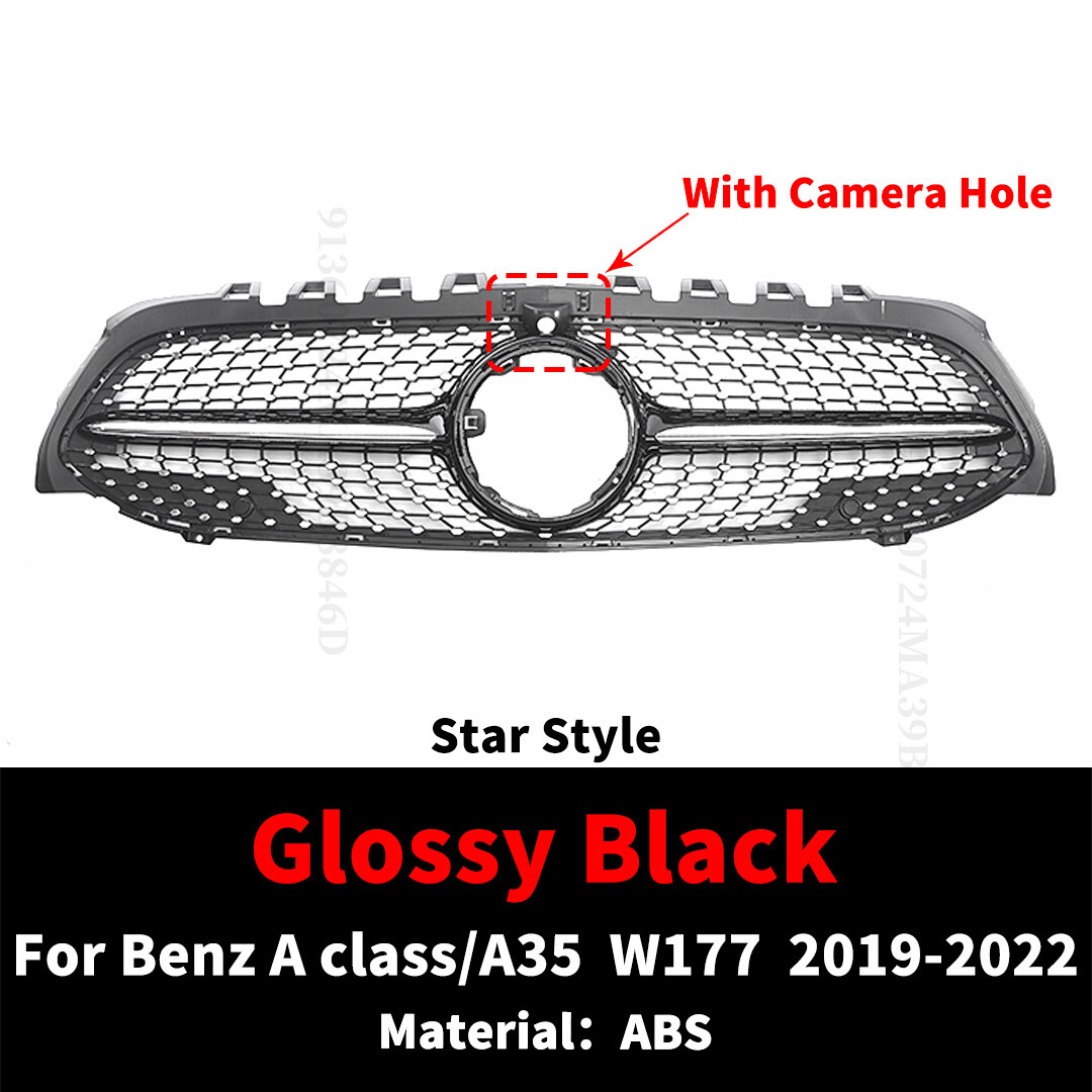 Front Inlet GT Diamond Grille Racing Bumper Grill For Mercedes W177