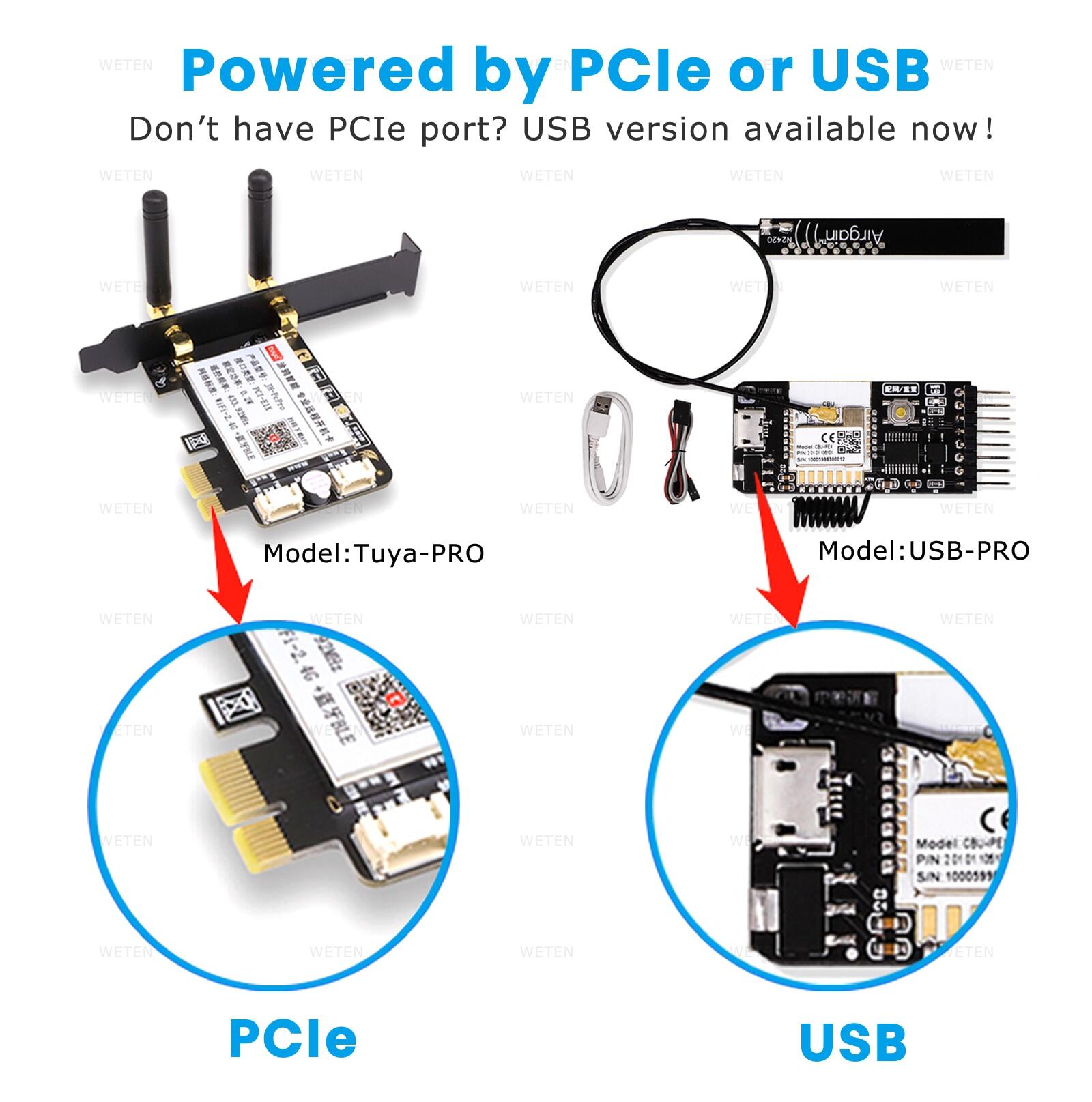 Tuya Ewelink Wifi Computer Power Reset Switch Pcie Card For PC Destop Computer, APP Remote Control, Support Alexa Google Home