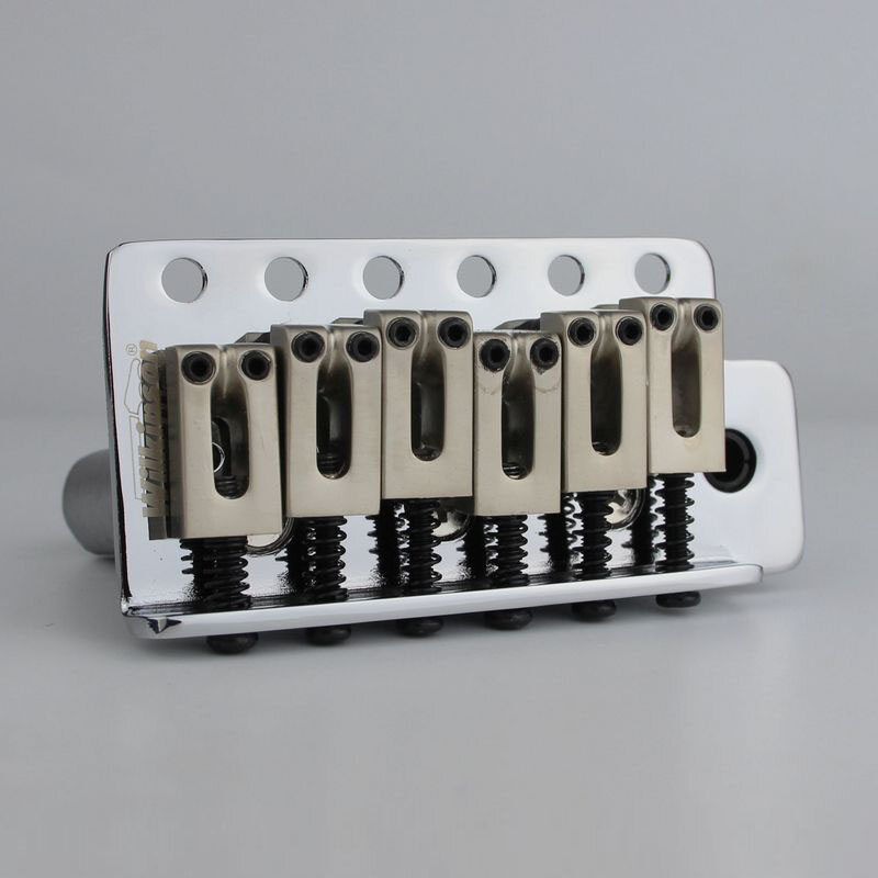 Wilkinson WOV02 6 Screw Type ST Electric Guitar Tremolo System Bridge for Strat Guitar Chrome Silver