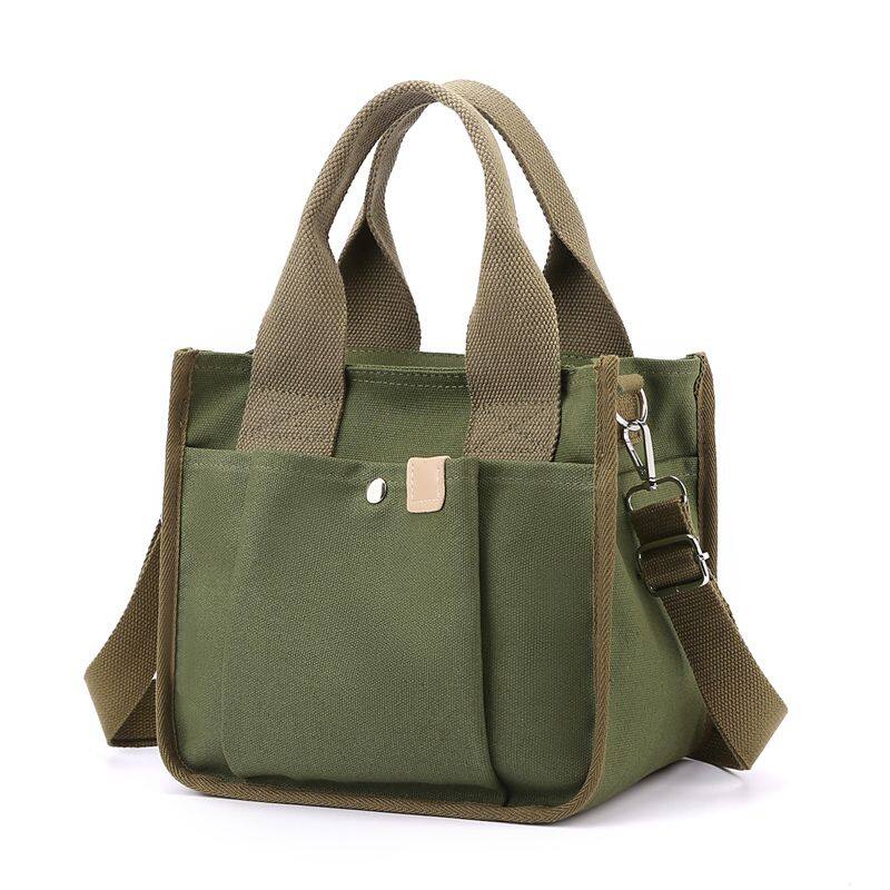 KS Canvas bag, bento bag, small bag, tote bag, hand carrying women's bag, large capacity women's tote bag