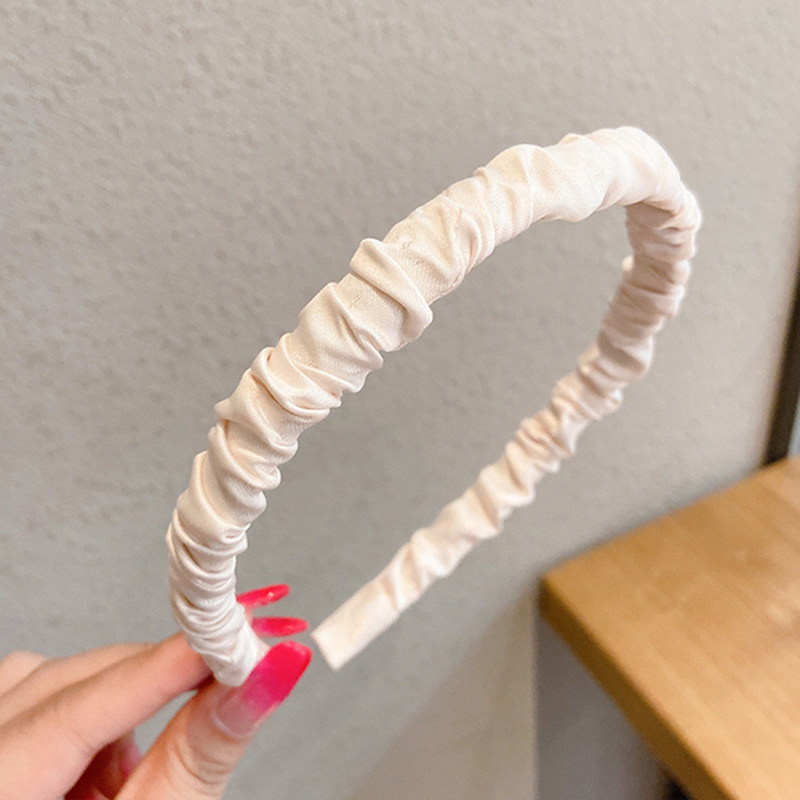 ACC Folded Bubble Women Hairband Celebrity Ins Style Girl Retro Color Wild Out Headband Hairpin Korean Hair Bundle Headdress