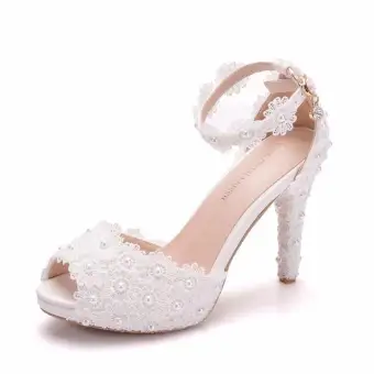 lace high heel shoes