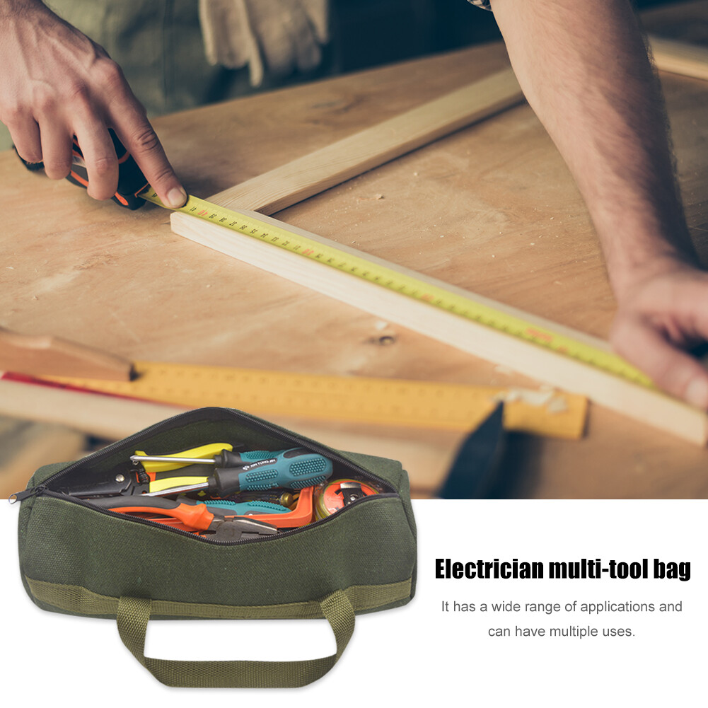 Electrical Tools Storage Organizer Bag Thicken Canvas Tool Pouch for Electrician Screwdriver Pliers