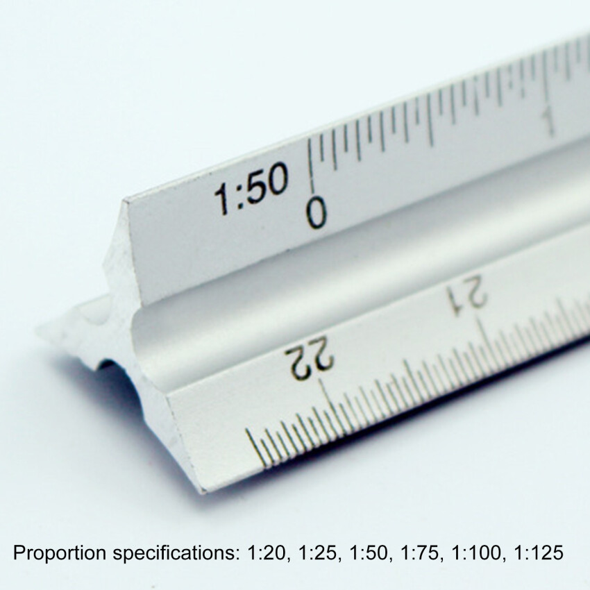 30 cm aluminum alloy triangle scale construction engineering technical drawing ruler