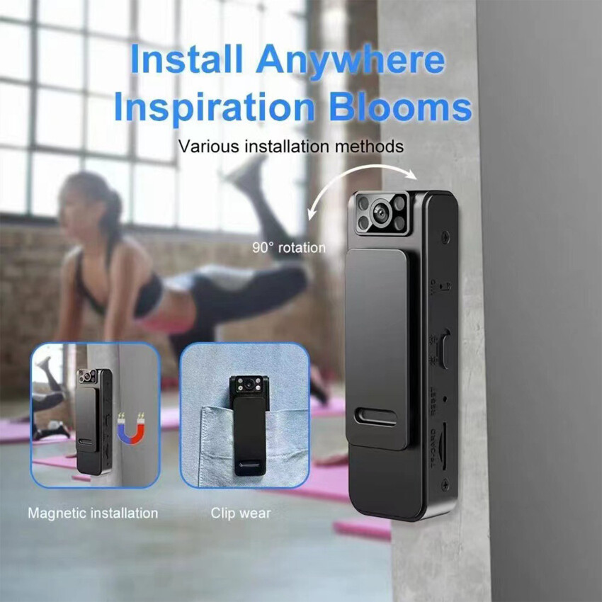 【Ready Stock】1pcs L8 Body Camera Mini Digital HD Camera Mini Camera Magnetic Motion Snapshot Loop Recording Camera Video Camera