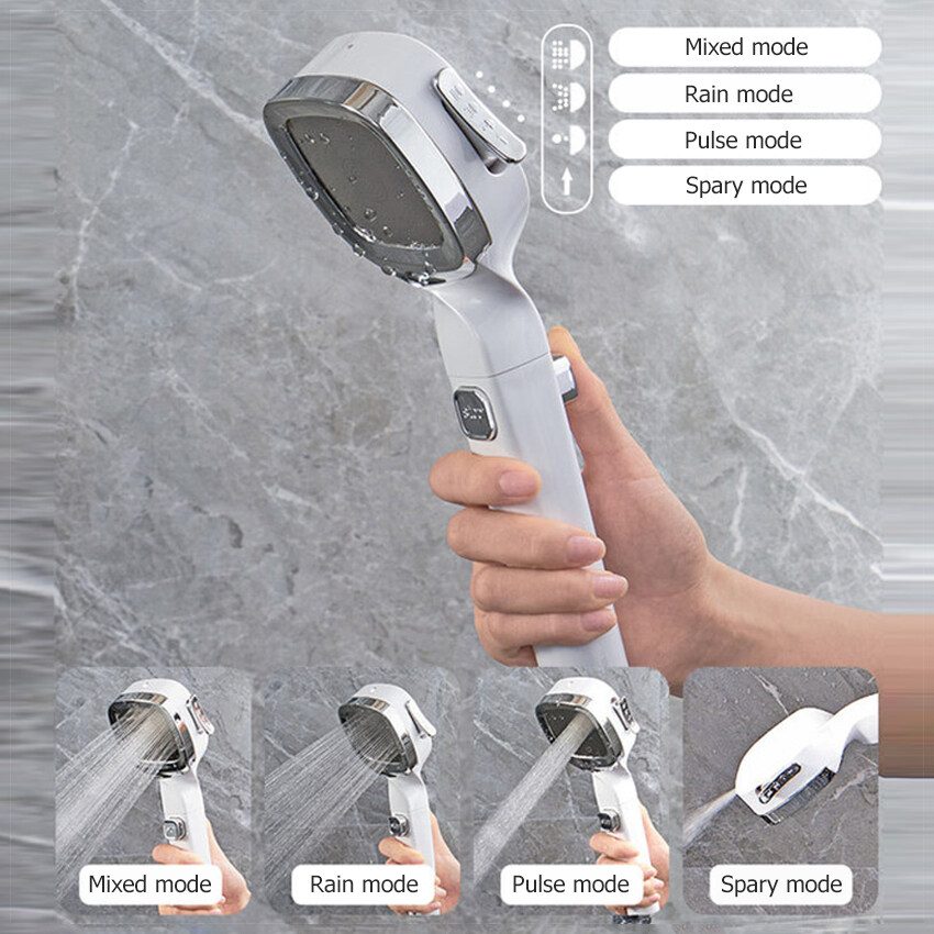 EsoGoal vòi sen tăng áp siêu mạnh  Sen vòi phòng tắm nóng lạnh  Đầu Vòi Phun Bảng Điều Khiển Bằng Thép Không Gỉ 4 Chế Độ Đầu  Vòi Hoa Sen Một Nút Dừng/Khởi Động Cho Spa Và Phòng Tắm