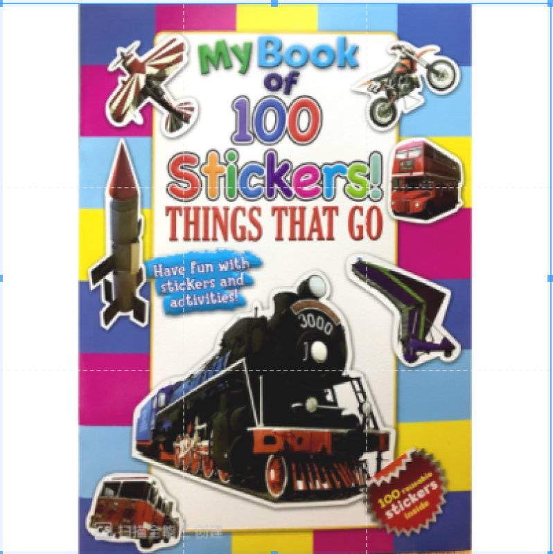 【DM】My Book of 100 Stickers - Sticker and Activities Book - Things That Go Malaysia