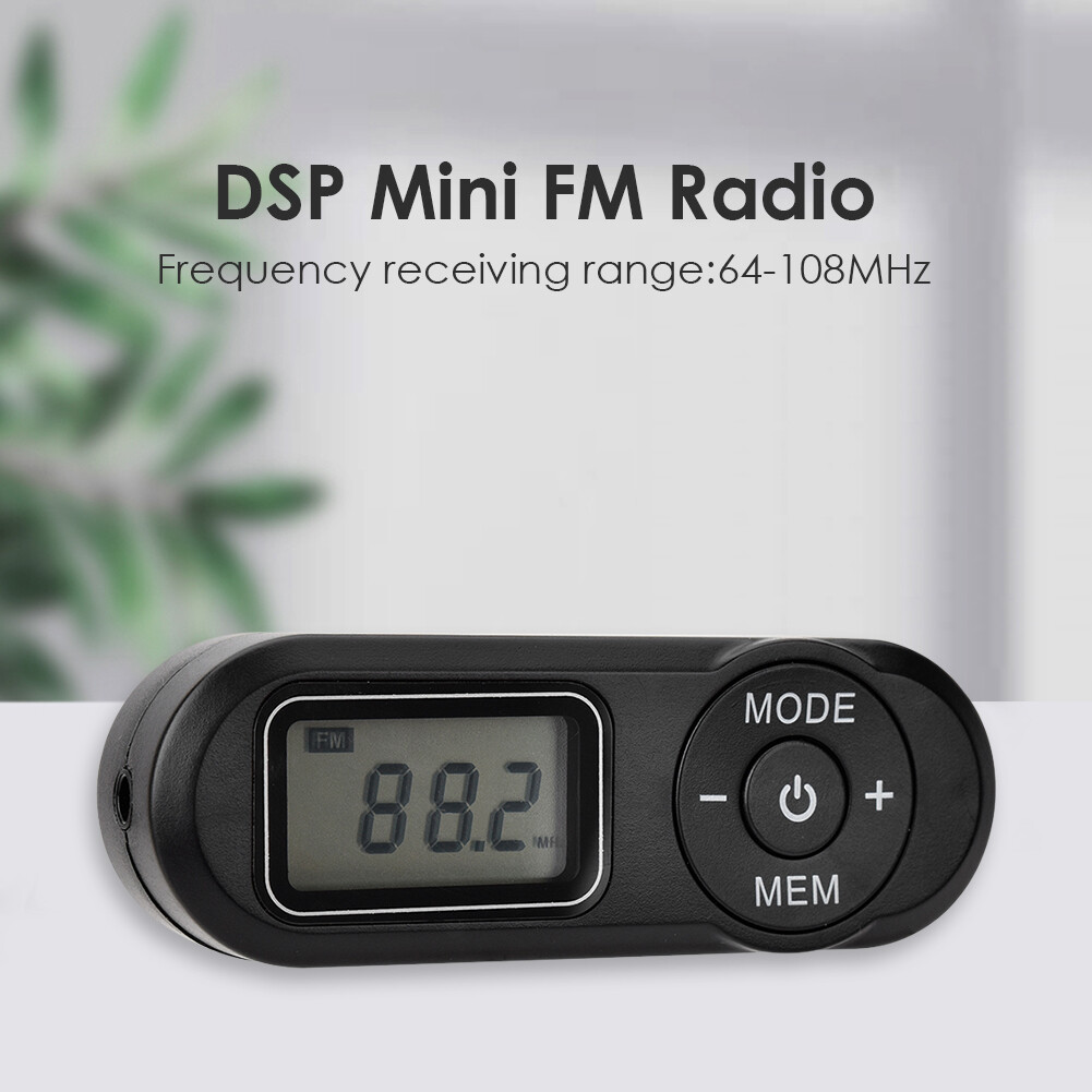 LCD Digital Display Mini Pocket Radio Retro Rechargeable FM Player Receiver