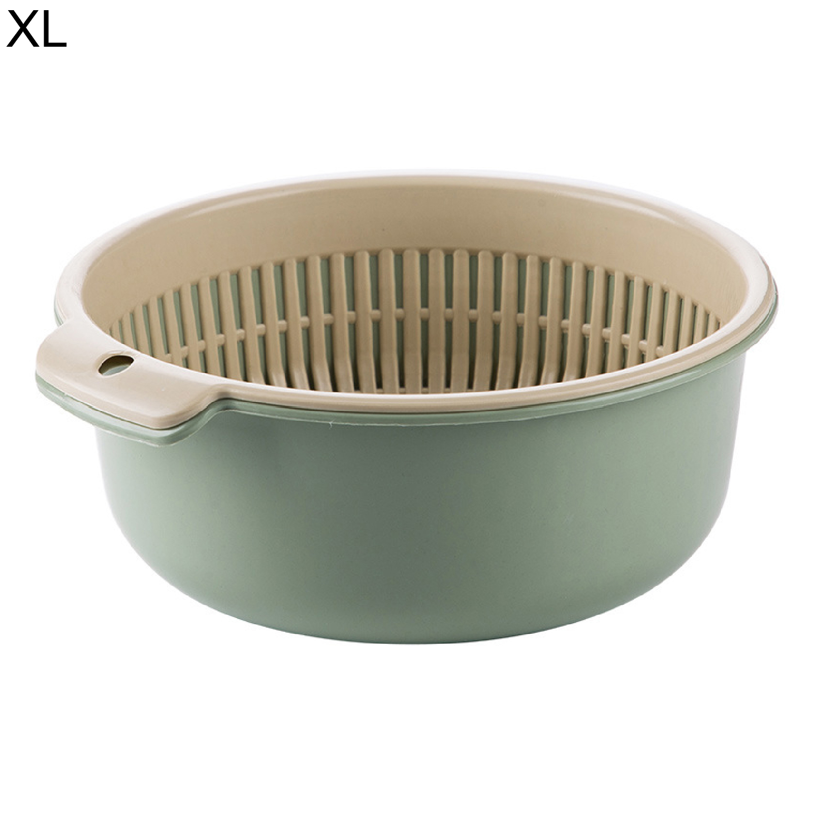 Livecity Drain Basket Double Layers Multifunctional PP Kitchen Colander Strainer Household Supplies