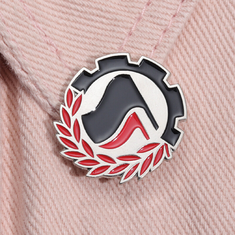 Anti French Logo Enamel Brooch Metal Badge Lapel Brooch Bag Clothing Accessories Brooch Jewelry Accessories