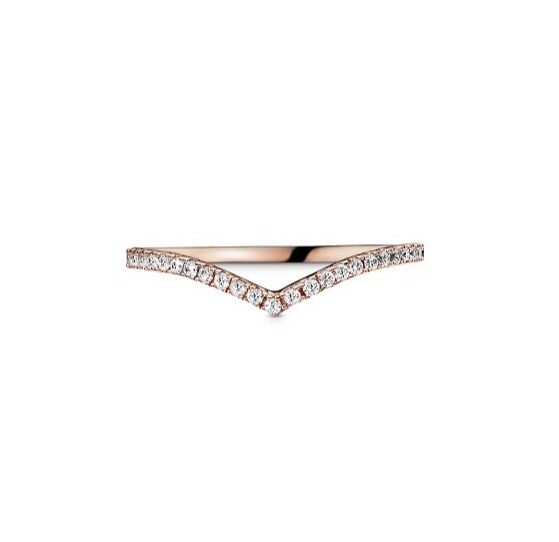 2021 Original Pandoras Rose Sparkling Wishbone Ring