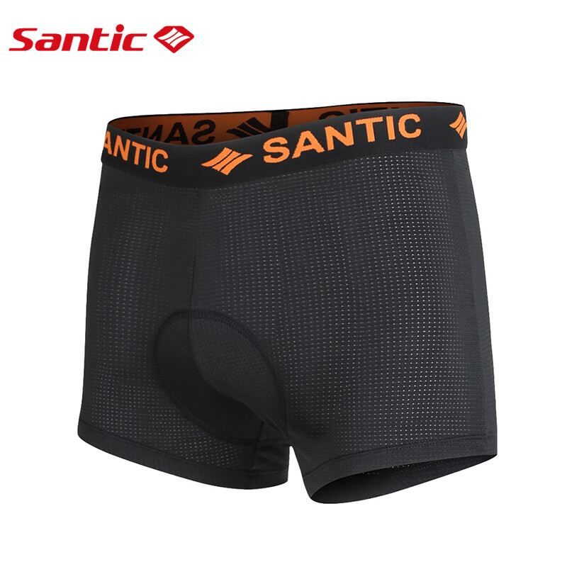 Santic Men Cycling Underwear 3D Sponge Gel Padded Shorts Shockproof MTB Road Breathable Bicycle Underwear for Men KS008