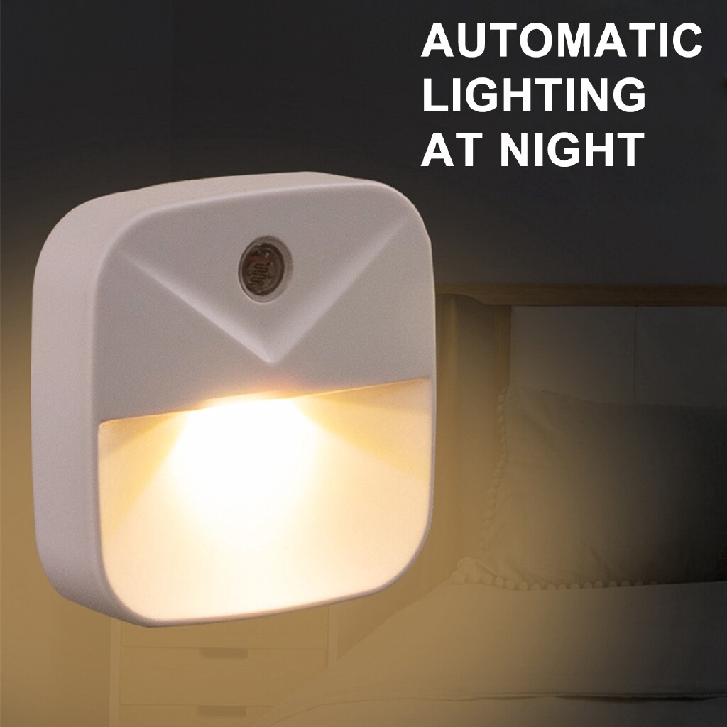 KEBIDU Đèn Chiếu Sáng Tự Động Đèn Ngủ Led Mini Cảm Biến Thông Minh Kèm Phích Cắm Đèn Tiết Kiệm Năng Lượng Cho Phòng Ngủ Đèn Tường Trong Nhà Bảo Vệ Mắt