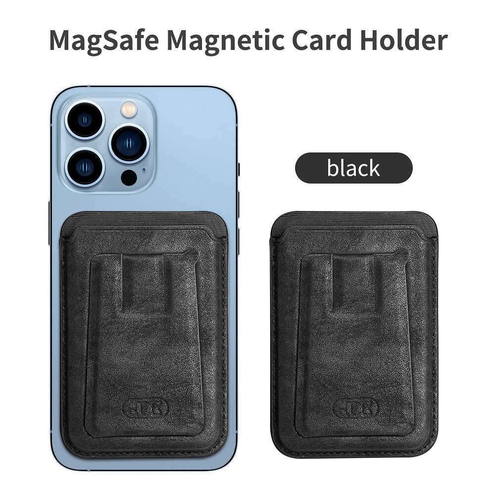 HCOE Magnetic Card Holder Wallet Stand Premiun Leather Case For Magsafe iPhone 13 12 11 Pro Max Mini X XR XS Max With Kickstand Card Pocket Magsafing