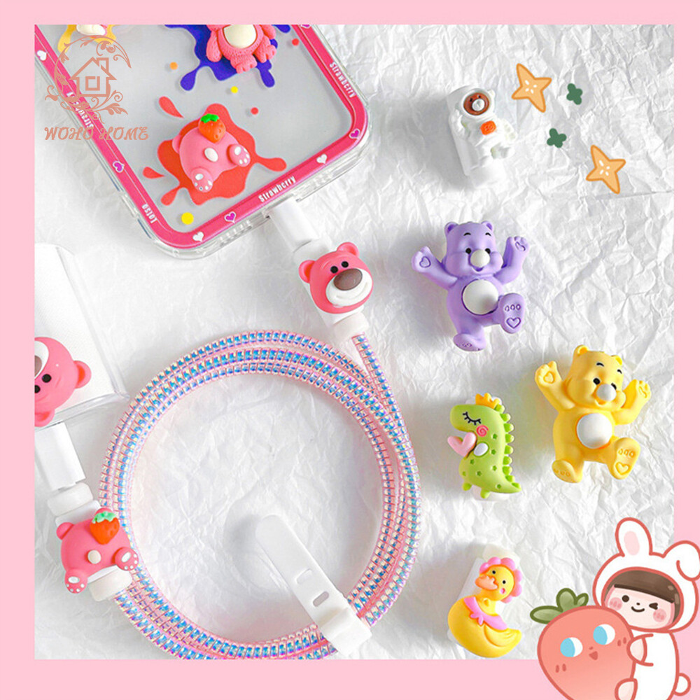 【happy-Store】USB Cable Protector Data Line Cord Protector Protective Case Cable Winder Cover For Phone Charging Cable
