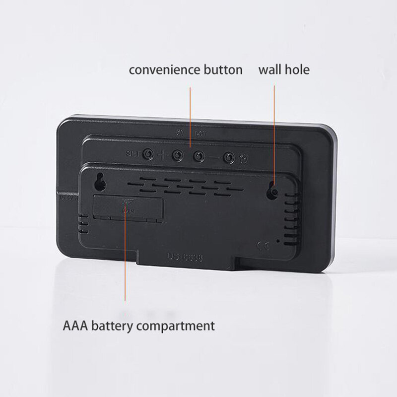 New wall clock, simple, large screen, dual purpose clock, living room clock, temperature multifunctional alarm clock
