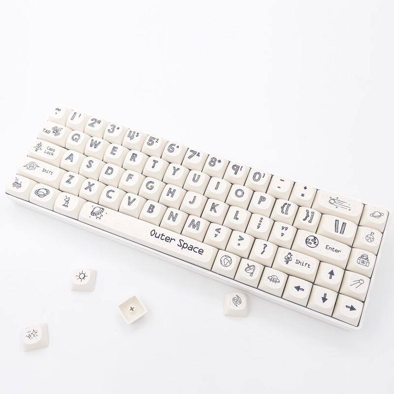 【Keycap chỉ】 không gian bên ngoài graffiti Keycap 119 Phím Ma hồ sơ PBT thăng hoa cho công tắc Cherry MX Bàn phím cơ