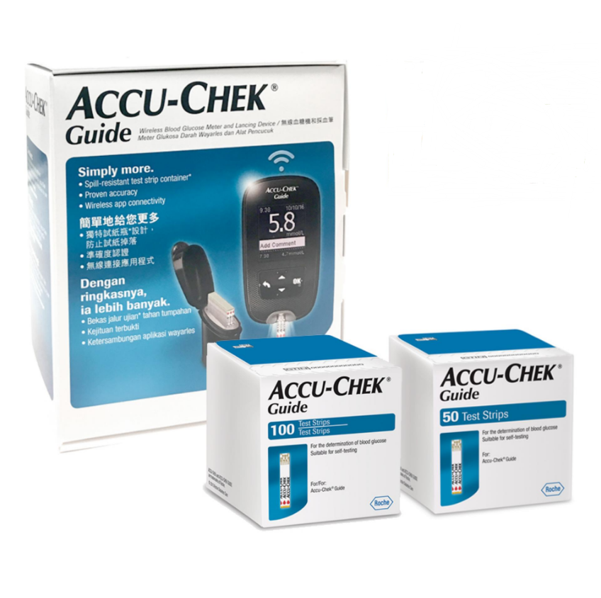 Glucometer Set : Accu Check Guide Blood Glucose Meter Monitor System ...