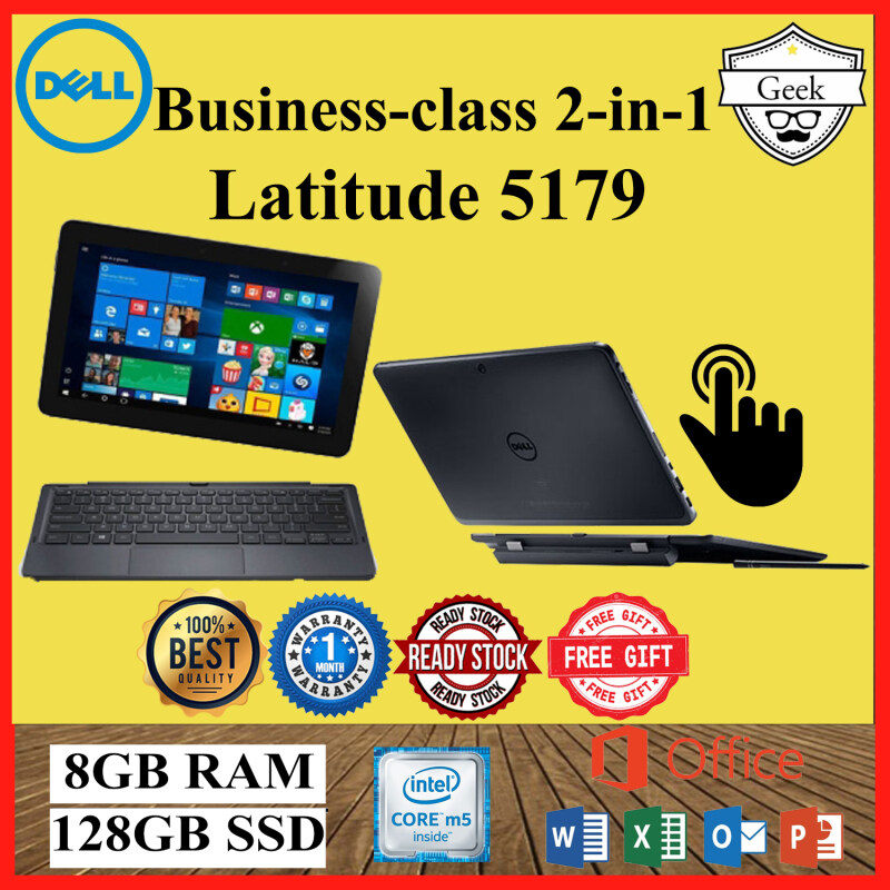 Dell Latitude 5179 10.8 Business-class 2-in-1 Detachable Touchscreen Tablet Core M5-6Y57 8gb ram / 128gb ssd Malaysia