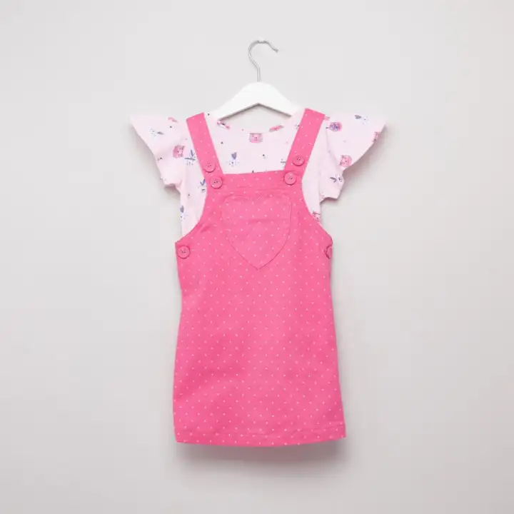 dungaree dress in max