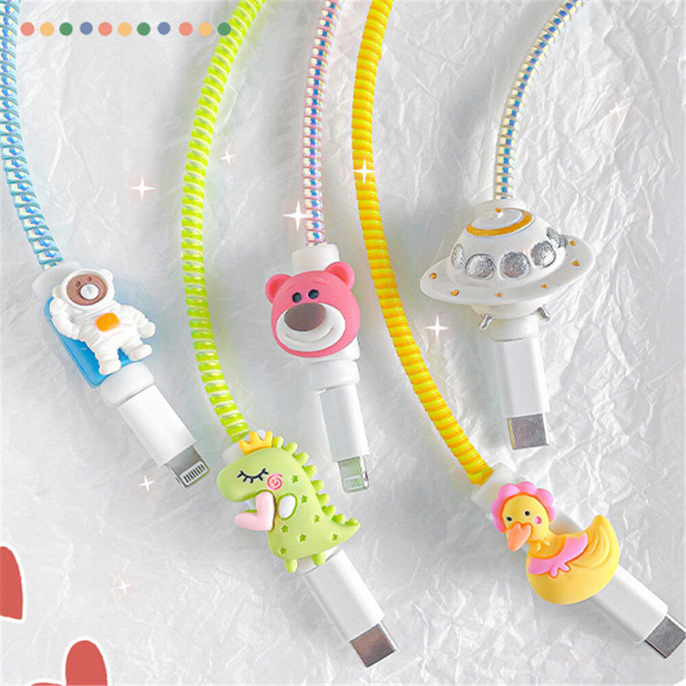 【happy-Store】USB Cable Protector Data Line Cord Protector Protective Case Cable Winder Cover For Phone Charging Cable