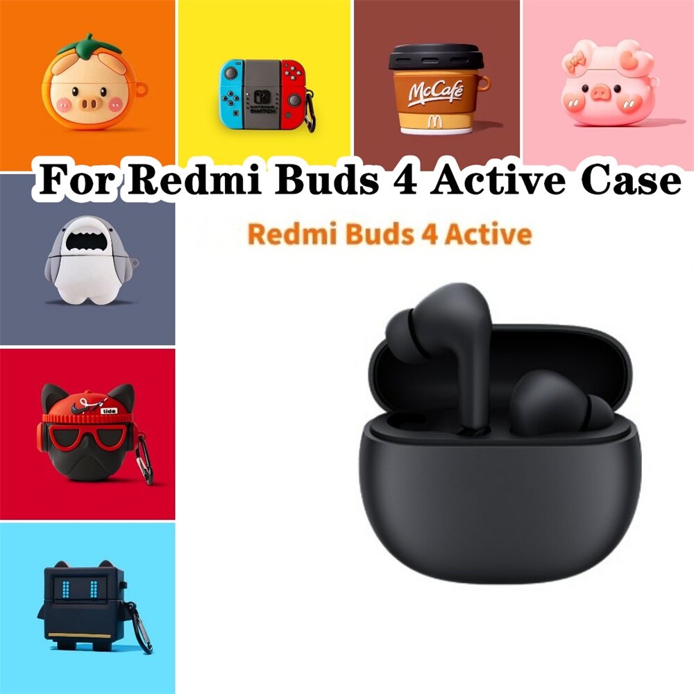 READY STOCK! For Redmi Buds 4 Active Case Creative Cartoons for Redmi Buds 4 Active Casing Soft Earphone Case Cover