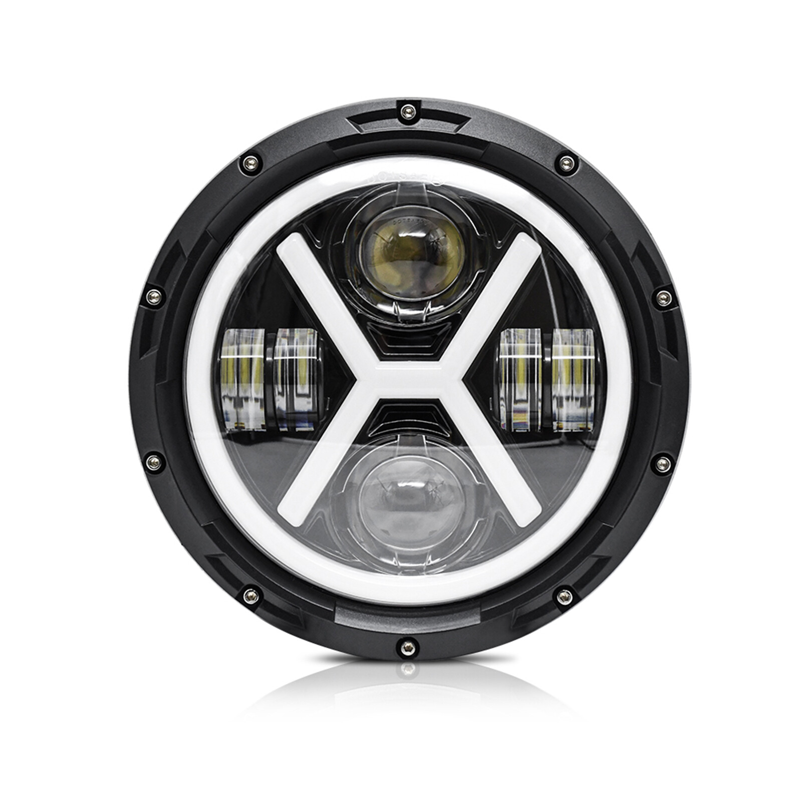 1pcs 7 inch car motorcycle led headlight 500w 6000k 30000lm ip67 waterproof drl/turn signal/low beam/high beam headlight