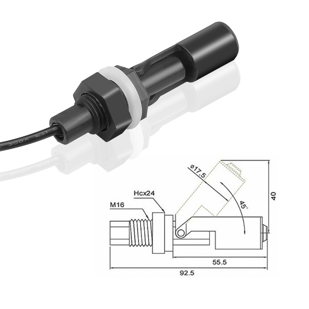 Tank Pool Horizontal Float Sensor Switch Side Mount Liquid Water Level Sensor Controller Automatic Water Pump Controller