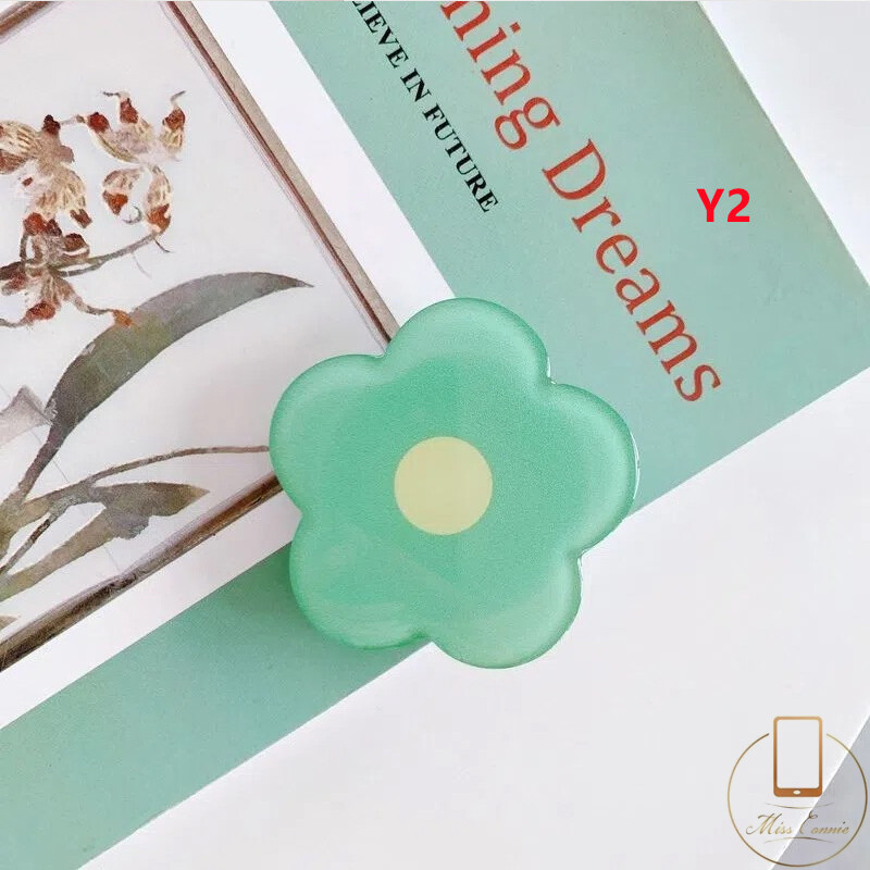 MissConnie New Epoxy Resin Universal Fresh Lovely Flower Foldable Grip Tok Bracket Model Phone Ring Stand Holder