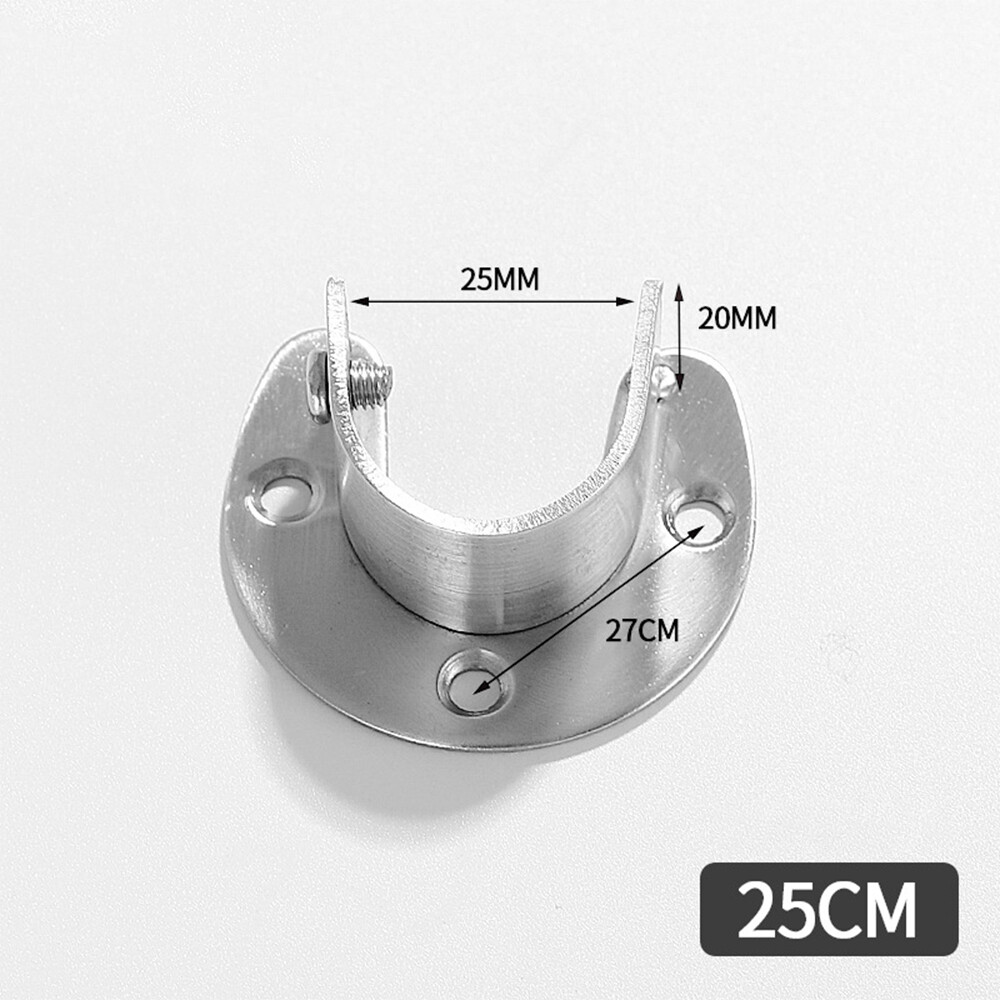 Stainless Steel U-Shaped Closet Rod End Support Wardrobe Clothes ...