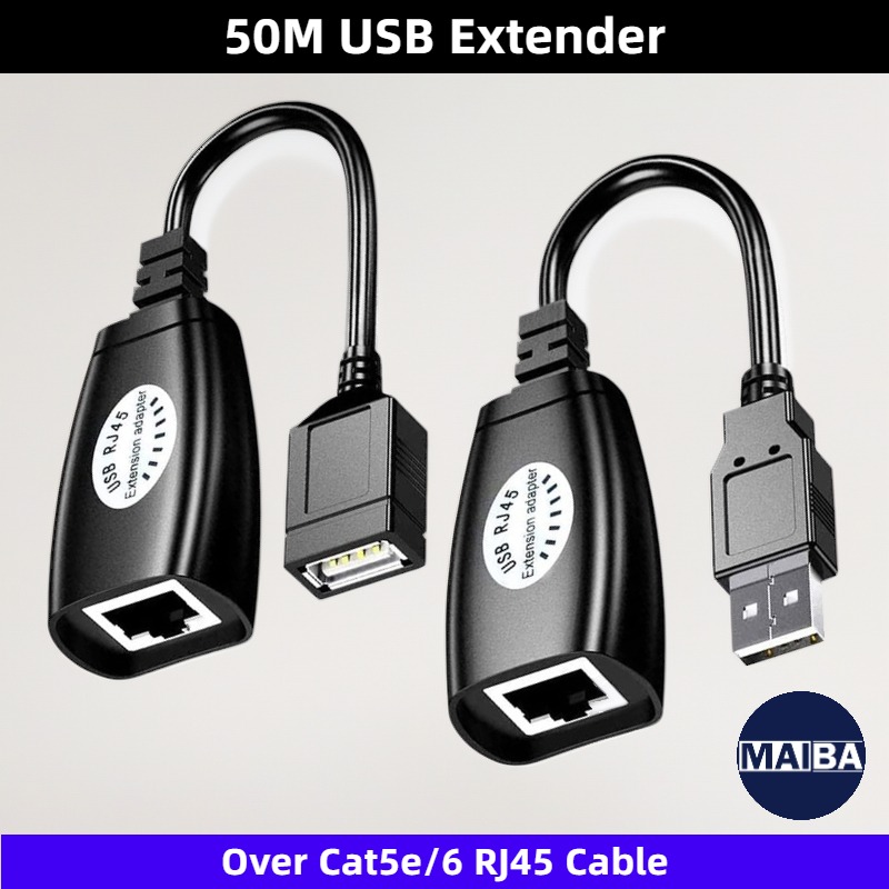 USB Over Ethernet Extender - Extend USB Signal Up To 150 Feet Using A Single CAT5e Cable-808361