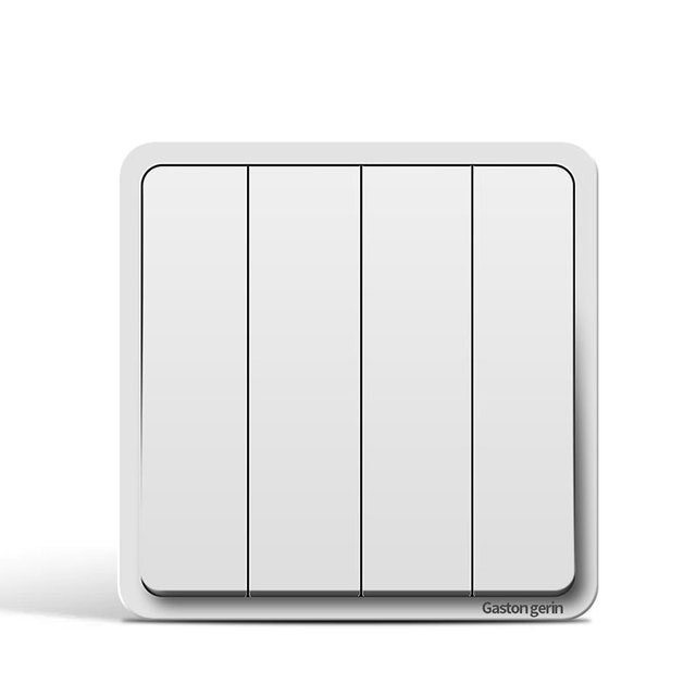 wall light switch,1gang 1/2way 16A 250V flame retardant PC panel white 86mm*86mm rocker switch