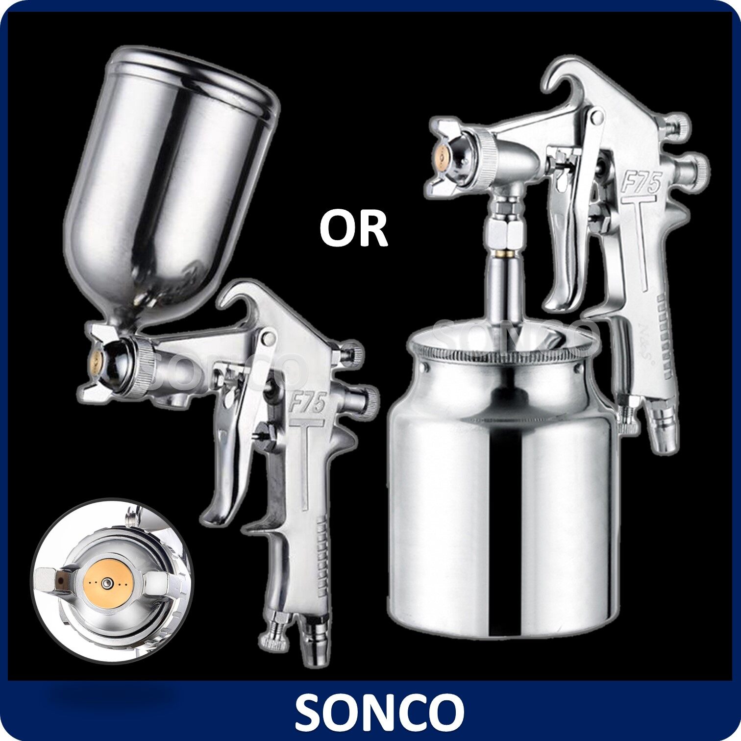 [ CLEARANCE ] PRO 1.5mm Nozzle 400cc Gravity Feed Home Wall Painting