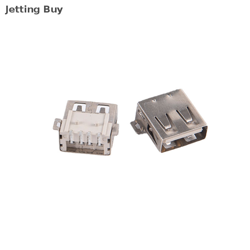 【Jettingbuy】 Flash Sale 10 cái đầu nối giắc cắm Hàn Cổng đầu cái tiêu chuẩn loại USB 2.0 Loại A đầu cắm PCB loại USB-A SMT 4pin
