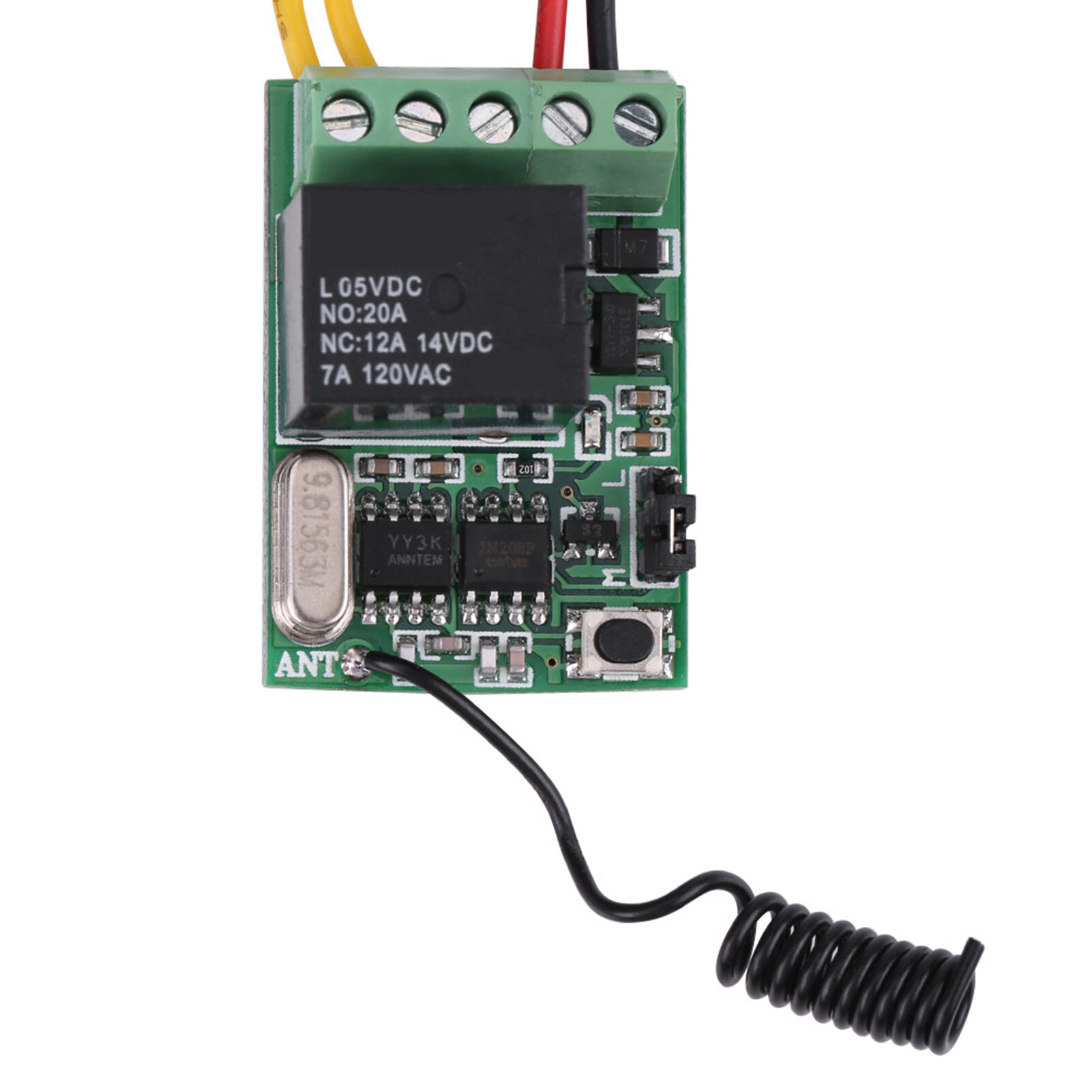 Wireless Relay Remote Control One Key Switch Receiver + Transmitter DC4V-12V Computer Host Wireless Boot Relay Remote Control