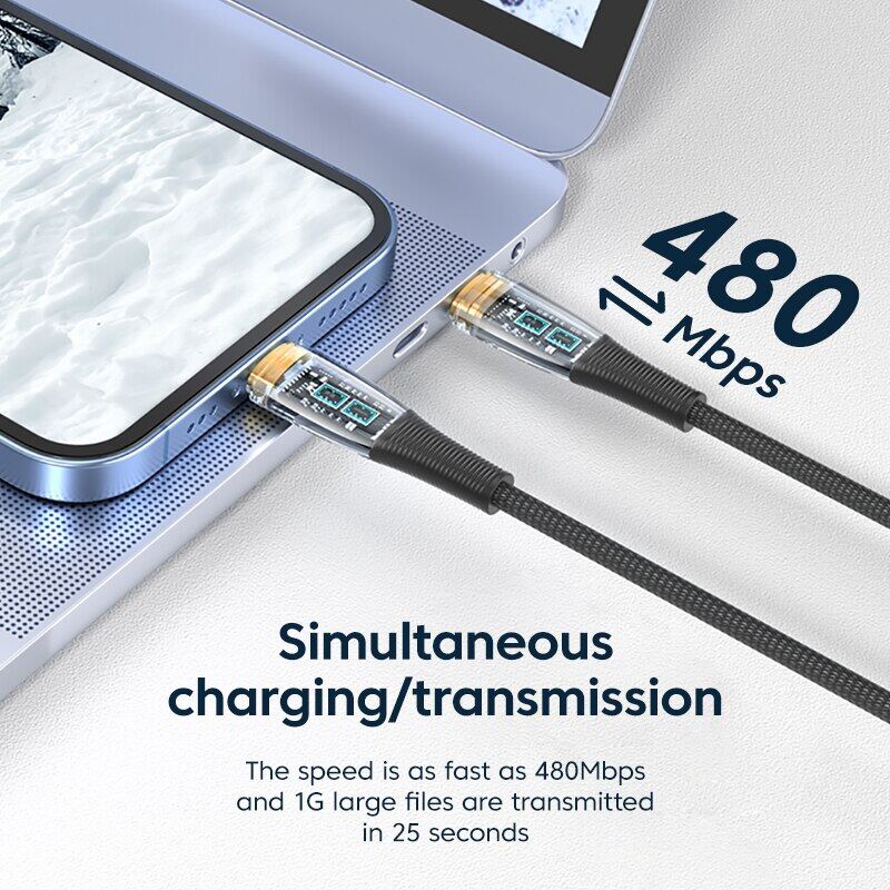 Zeallion 30W Fast Charging USB C Cable for iPhone Models iPad MacBook PD Type C Cable Lightning Wire