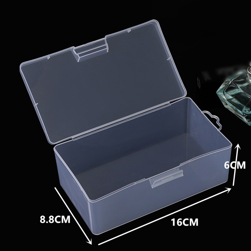 Plastic Clear With Lid Storage Box Collection Container Case Bead Crafts
